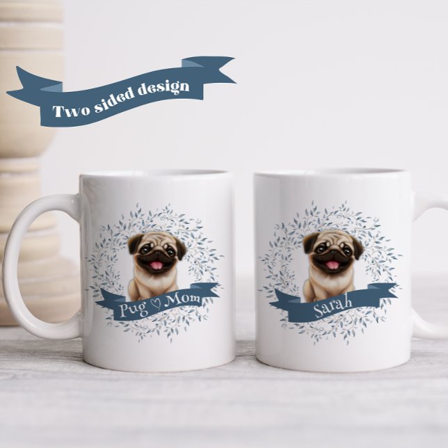 Cute Pug Puppy Coffee Mugg (Skapare uppladdad)