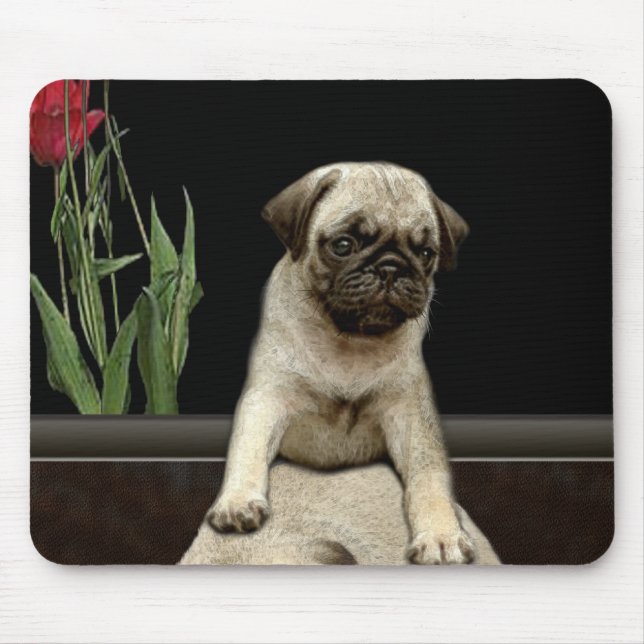 Cute Pug Puppy Hund-älskare Gift-serien Musmatta (Framsidan)
