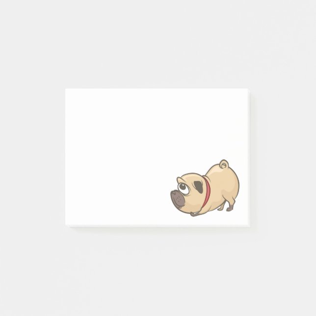 Cute Pug Puppy Hund Puppies Valp Hundar Post-it Block (Framsida)