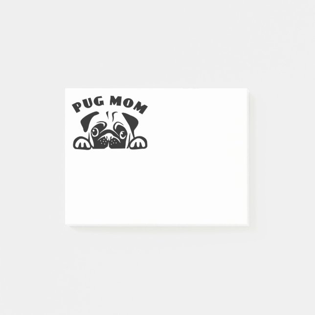 Cute Pug Puppy Hund Puppies Valp Hundar Post-it Block (Framsida)