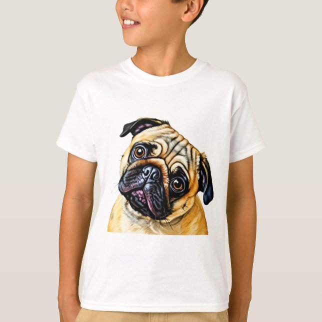 CUTE PUG SHIRT T (Framsida)