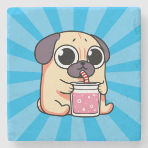 Cute Pug Stenunderlägg