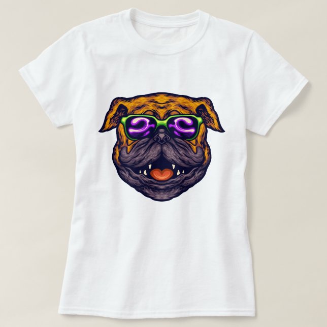 Cute Pug T-Shirt (Design framsida)