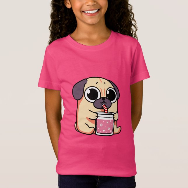 Cute Pug T Shirt (Framsida)