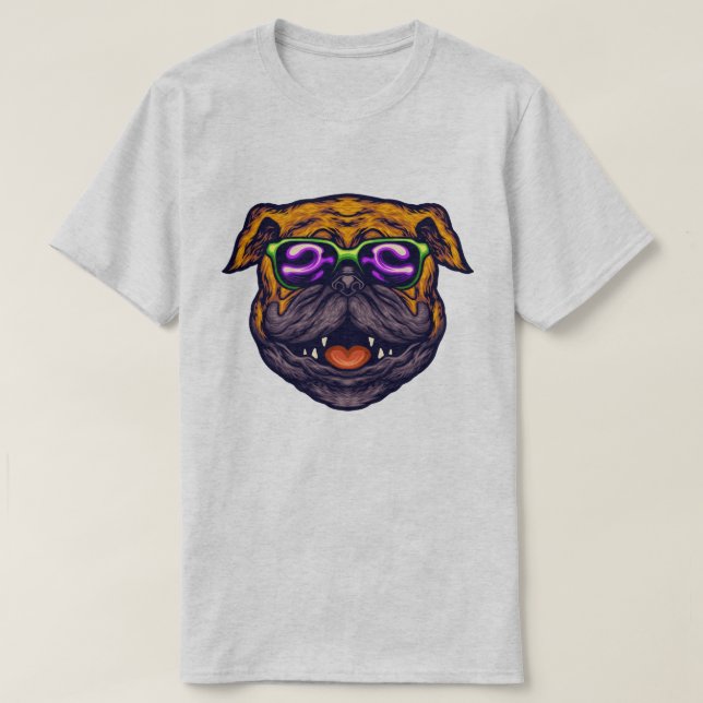 Cute Pug T-Shirt (Design framsida)