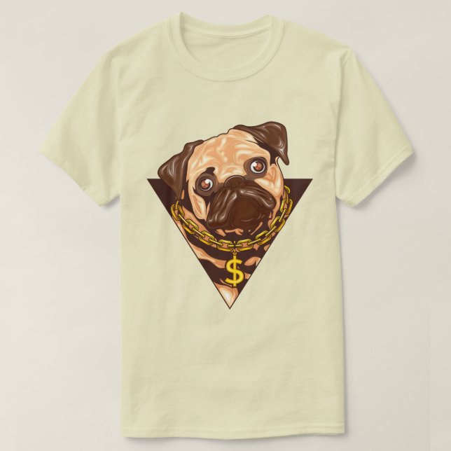 Cute Pug T-Shirt (Design framsida)