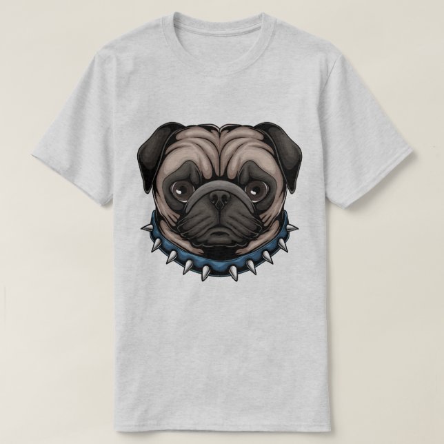 Cute Pug T-Shirt (Design framsida)