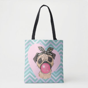 Cute Pug Tygkasse