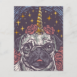 Cute Pug Vykort