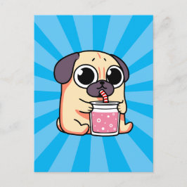 Cute Pug Vykort