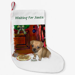 Cute Puggle-jul Liten Julstrumpa