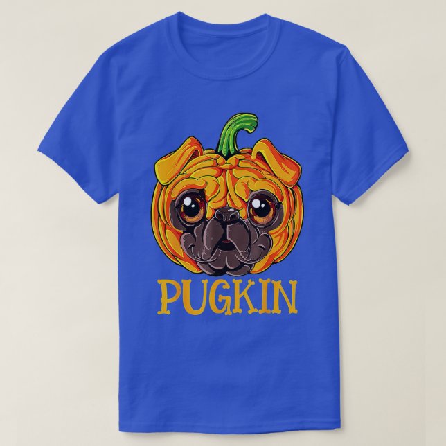 Cute Pugkin Pug Pumpkint Halloween T Shirt (Design framsida)