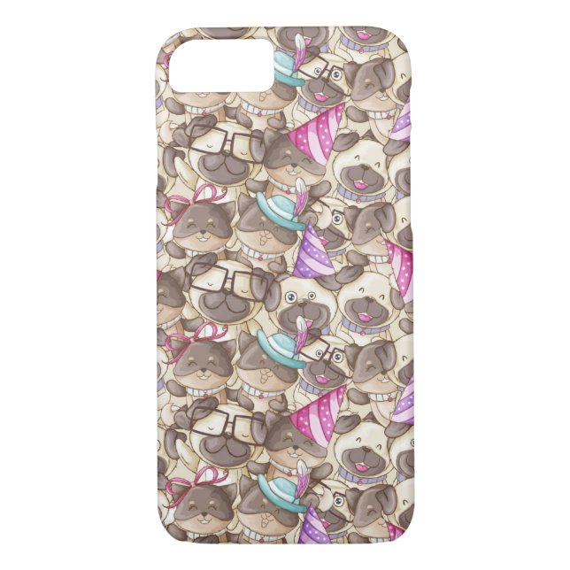 Cute Pugs Case-Mate iPhone Skal (Baksida)