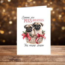 Cute Pugs hund Glad helg