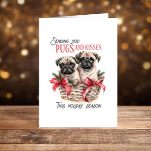 Cute Pugs hund Glad helg