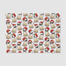 Cute Pugs in Santa Hats jul Gift Wrapping