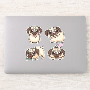 Cute Pugs Klistermärken