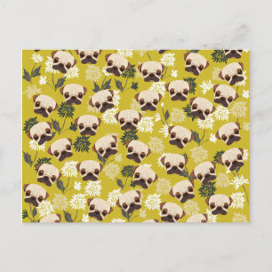 Cute Pugs-vykort Vykort