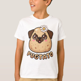 Cute Pugtato Funny Pug Potato Pun Kawaii Kids T-Sh T Shirt