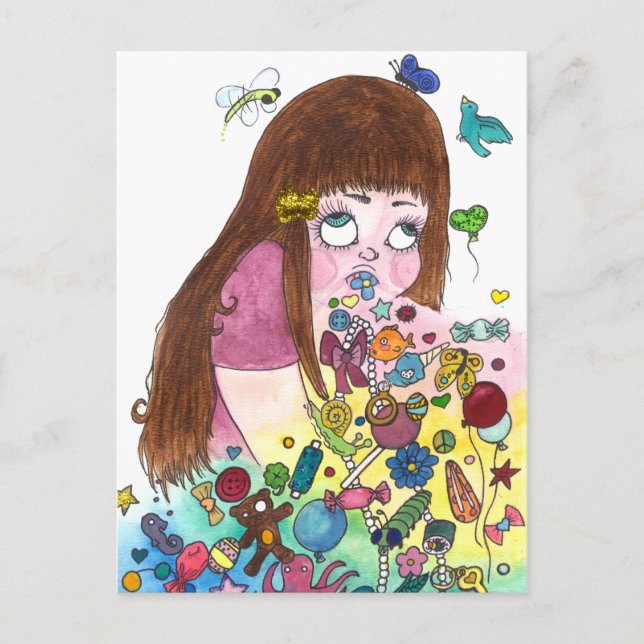 Cute Puke Vykort (Framsida)