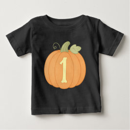 Cute Pumpkin 1:a födelsemeddelandet | Fall Autumn  T Shirt