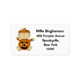Cute Pumpkin Baby Adressetikett