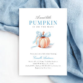 Cute Pumpkin Baby Shower Inbjudningar