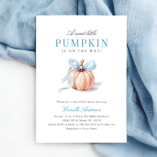 Cute Pumpkin Baby Shower Inbjudningar