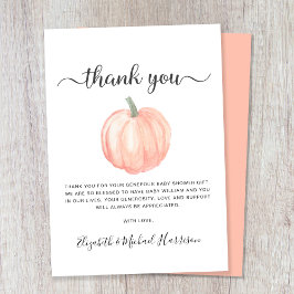 Cute Pumpkin Baby Shower Tack Kort