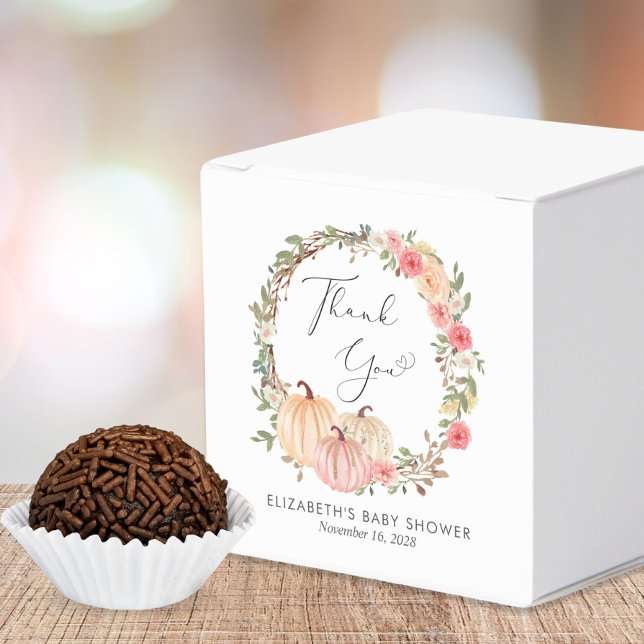 Cute Pumpkin Blommigt Flicka Shower Tack Presentaskar (Skapare uppladdad)