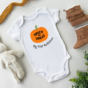 Cute Pumpkin Bus eller godis Baby Bodykostym T Shirt
