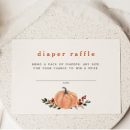 Cute Pumpkin Diaper Raffle Tilläggskort