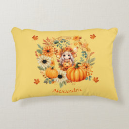 Cute Pumpkin Fairy in Autumn WANAN Prydnadskudde