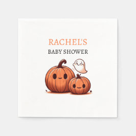 Cute Pumpkin Fall Halloween-Thned Baby Shower Pappersservett