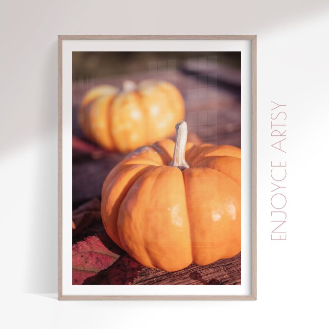 Cute pumpkin faller fotovarm jordbruksskiva poster (Skapare uppladdad)