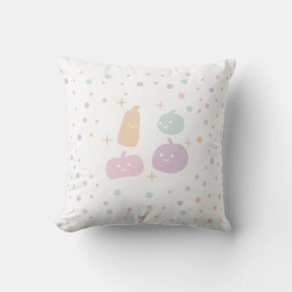 Cute Pumpkin Friends with Pastel Confetti Kudde