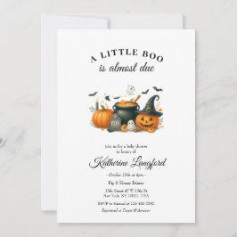 Cute Pumpkin Gender Neutral Halloween Baby Shower Inbjudningar