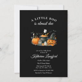 Cute Pumpkin Gender Neutral Halloween Baby Shower Inbjudningar