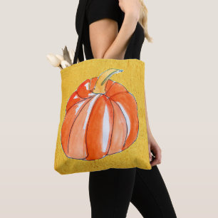 Cute Pumpkin grönt höstblock Tygkasse