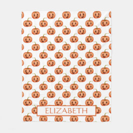 Cute Pumpkin Halloween-Anpassningsbar Fleecefilt