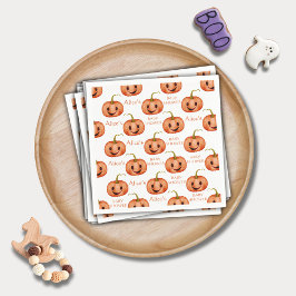 Cute Pumpkin Halloween Baby Shower Pappersservett