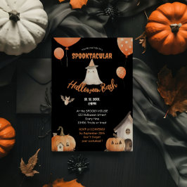 Cute Pumpkin Halloween Bash Inbjudningar