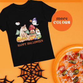 Cute Pumpkin Halloween Fantasy Dinosaur Namn T Shirt