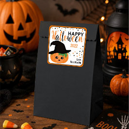 Cute Pumpkin Halloween Gift Sticker och etiketter