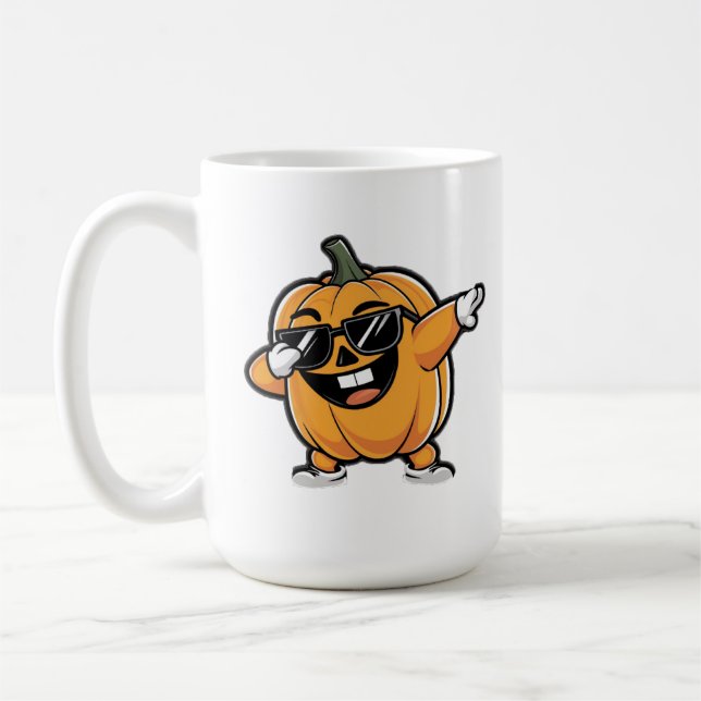 Cute Pumpkin Halloween Kaffemugg (Vänster)
