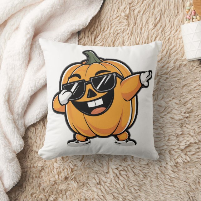 Cute Pumpkin Halloween Kudde (Filt)