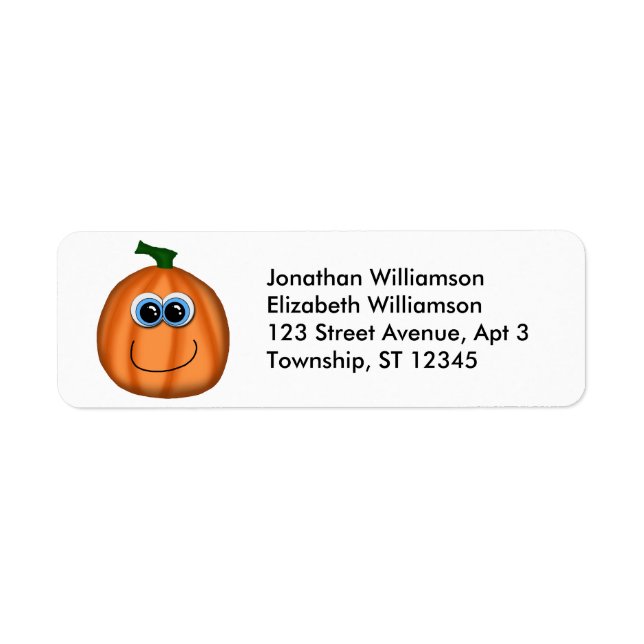 Cute Pumpkin Halloween-Returetiketter Returadress Etikett (Framsidan)