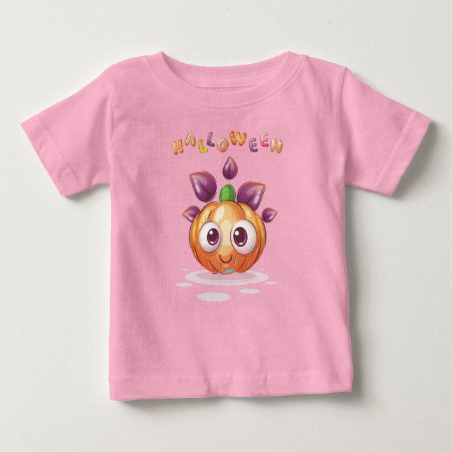 Cute Pumpkin Halloween Småbarn T Shirt (Framsida)