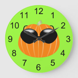 Cute Pumpkin Halloween Wall Clock Stor Klocka