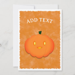 Cute Pumpkin Halloween Watercolor Baby Shower Inbjudningar